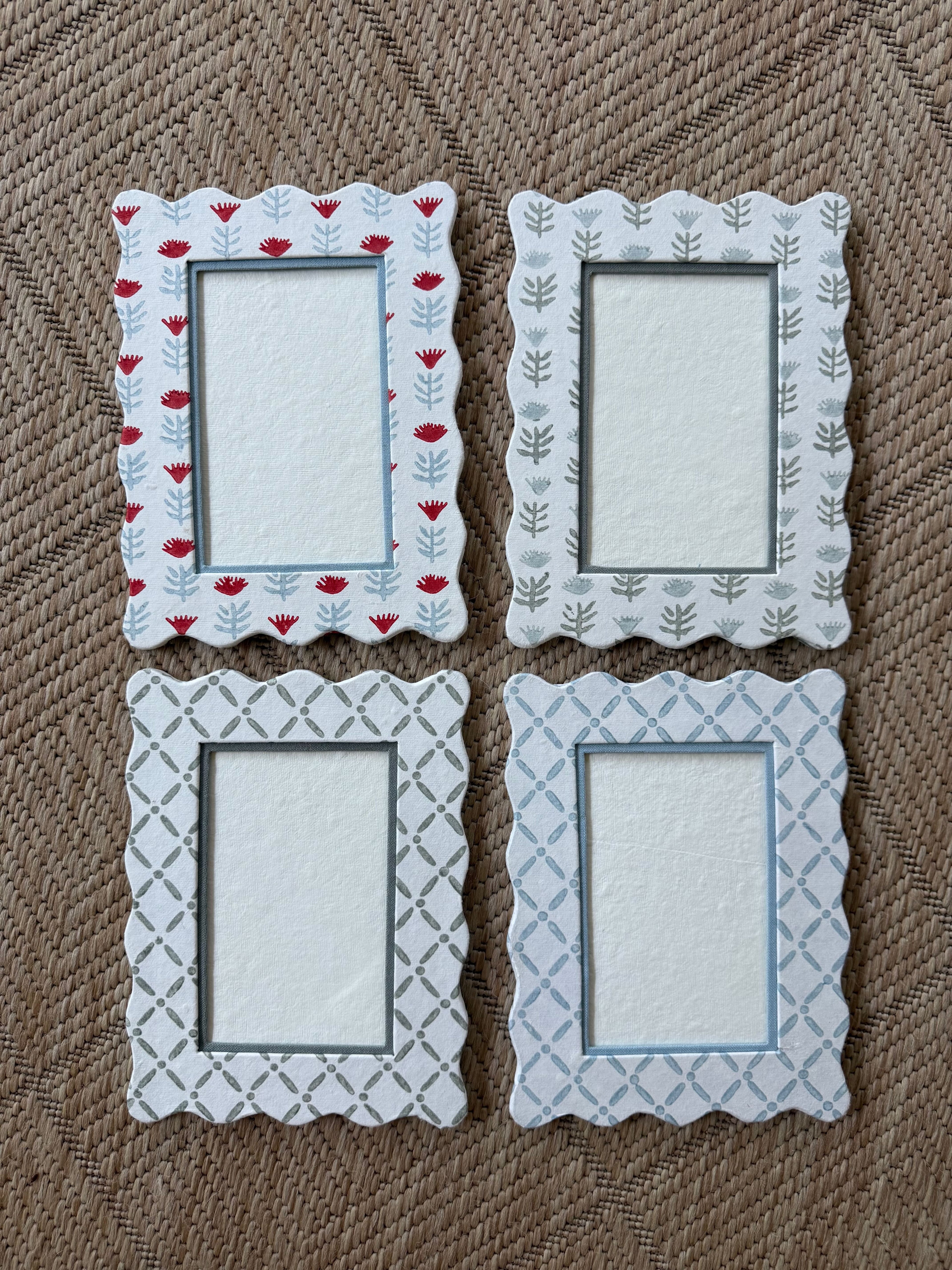 4x6 Block Printed Frame - Claire Serene