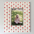 5x7 Block Printed Picture Frame in Claire Poppy