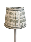Pleated Block Print Lampshade Cover for Cordless Lamps - Claire Serene