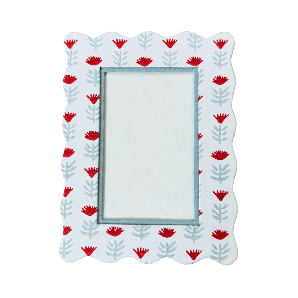 4x6 Block Printed Frame - Claire Poppy