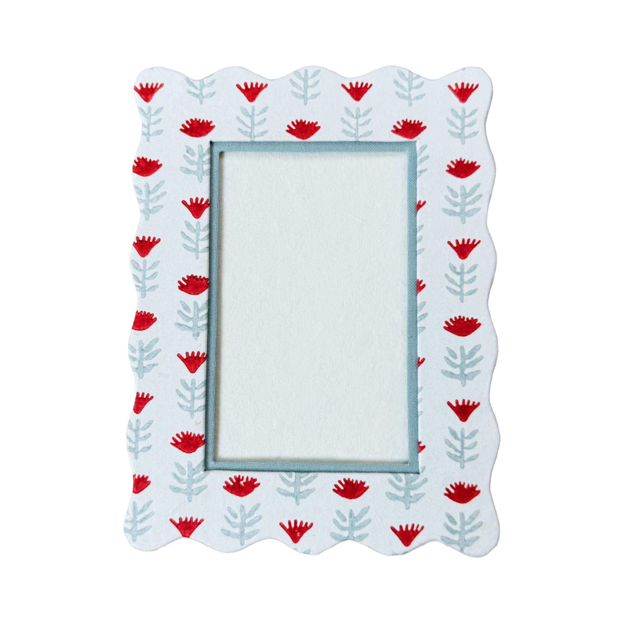 4x6 Block Printed Frame - Claire Poppy
