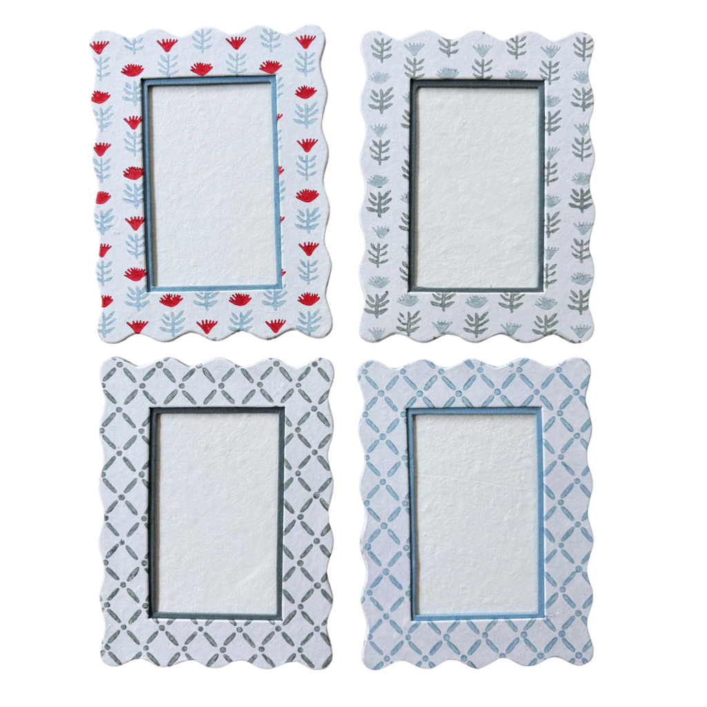 4x6 Block Printed Frame - Claire Poppy