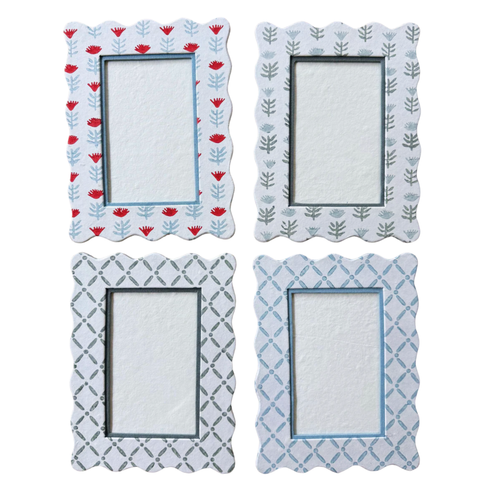 4x6 Block Printed Frame - Claire Poppy