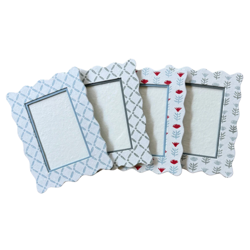 4x6 Block Printed Frame - Croix Green